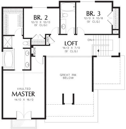 Second Floor for House Plan #2559-00305