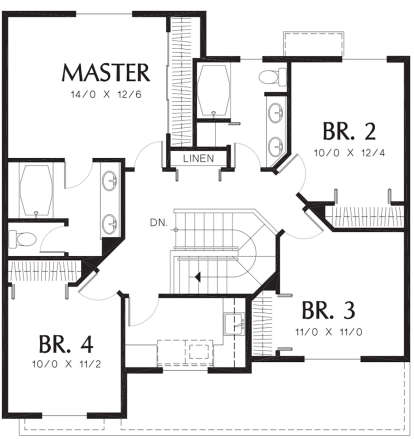 Second Floor for House Plan #2559-00309