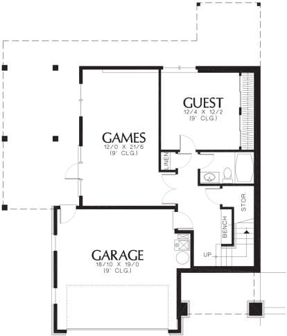 Lower Floor for House Plan #2559-00313