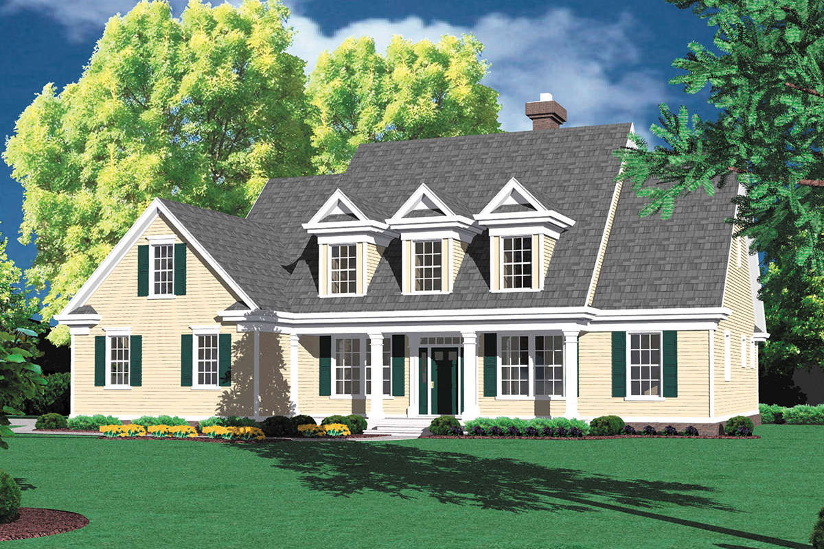 House Plan 2559 00320 Cape Cod Plan 2 561 Square Feet 4 Bedrooms 2 5 Bathrooms