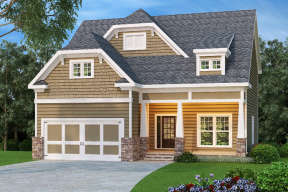 Narrow Lot House Plan #009-00103 Elevation Photo