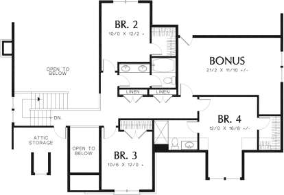 Second Floor for House Plan #2559-00324