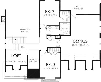 Second Floor for House Plan #2559-00326