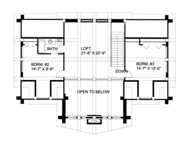 House Plan House Plan #1211 Drawing 2