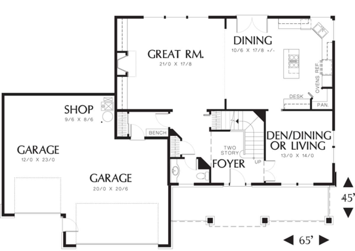 Floorplan 1 for House Plan #2559-00340