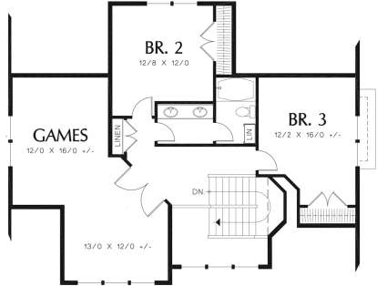 Second Floor for House Plan #2559-00349