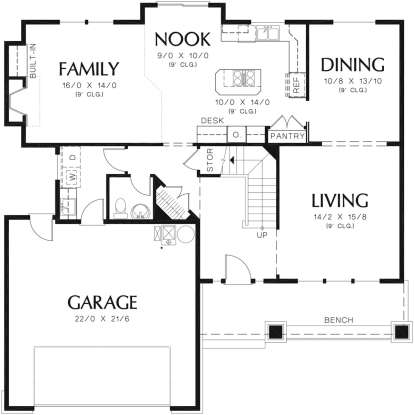 Main Floor for House Plan #2559-00350