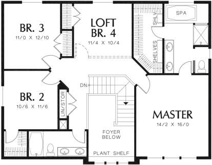 Second Floor for House Plan #2559-00350