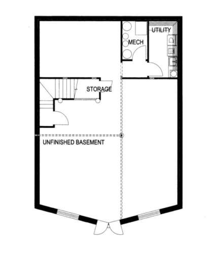 Basement Floor for House Plan #039-00003