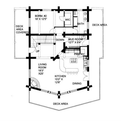 First Floor for House Plan #039-00003