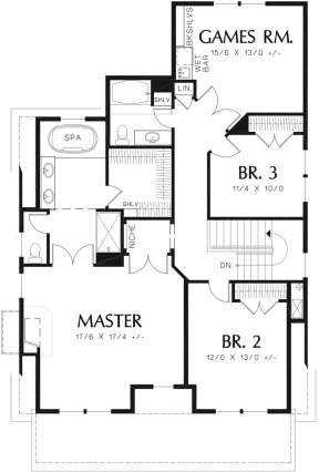 Second Floor for House Plan #2559-00358