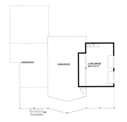 Garage/Basement Floor for House Plan #039-00004
