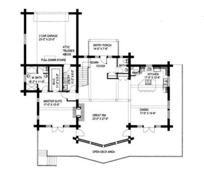 First Floor for House Plan #039-00004