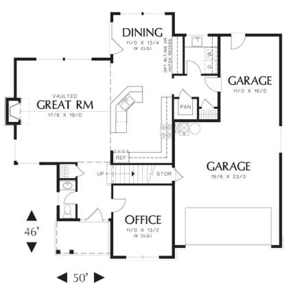 Floorplan 1 for House Plan #2559-00365