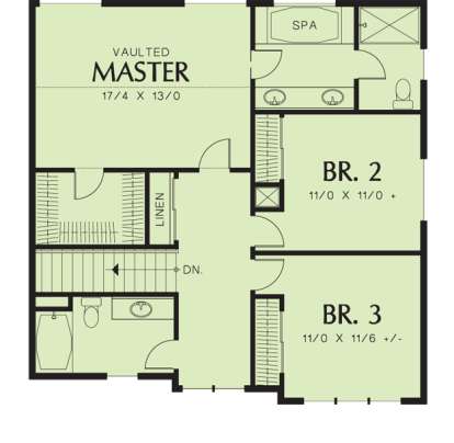 Floorplan 2 for House Plan #2559-00366