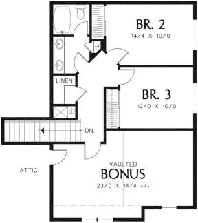 Second Floor for House Plan #2559-00368