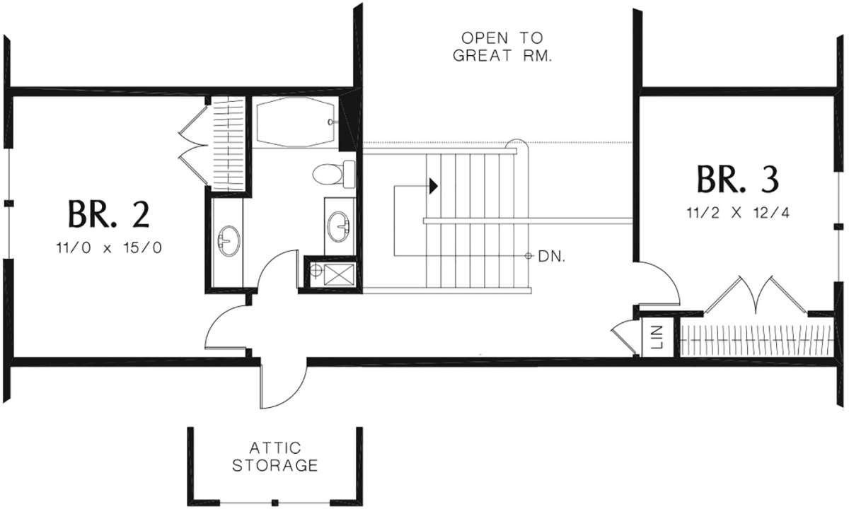 Second Floor for House Plan #2559-00371