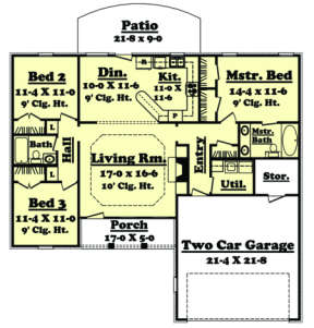 Main Floor for House Plan #041-00004