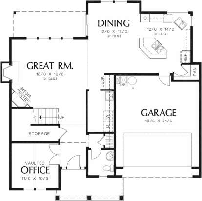 Main Floor for House Plan #2559-00381