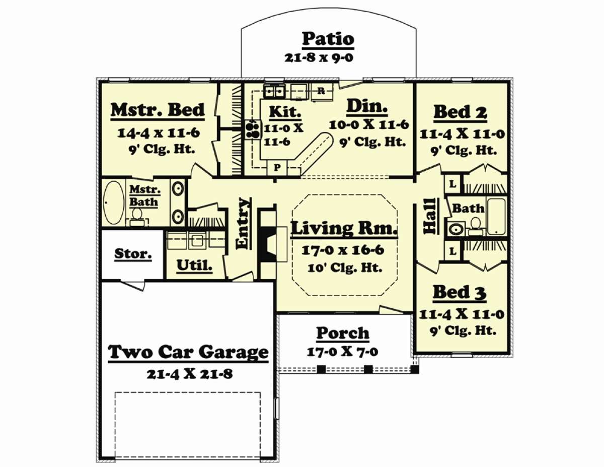 Main Floor for House Plan #041-00005