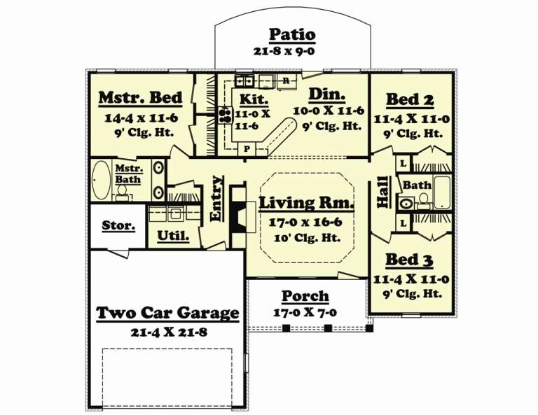 House Plan House Plan #1216 Drawing 1