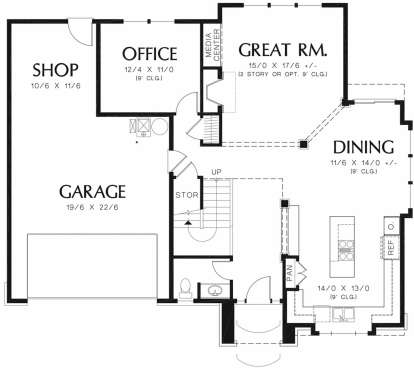Main Floor for House Plan #2559-00383