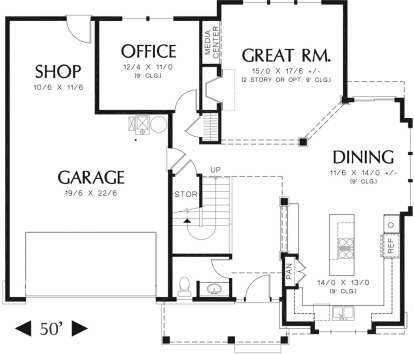 Main Floor for House Plan #2559-00384