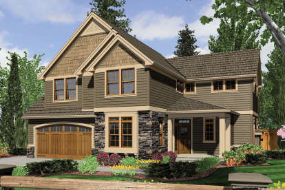 French Country House Plan #2559-00385 Elevation Photo