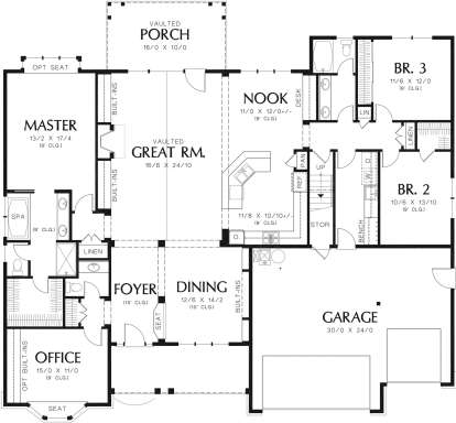 Main Floor for House Plan #2559-00388