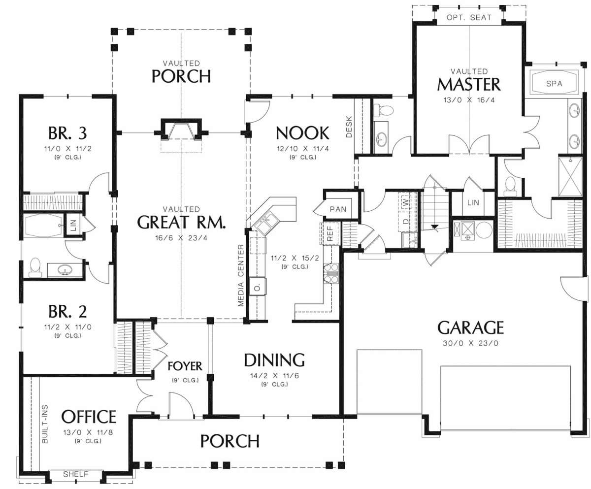 Main Floor for House Plan #2559-00390