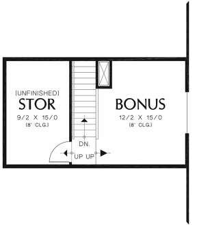 Bonus Room/Storage for House Plan #2559-00390