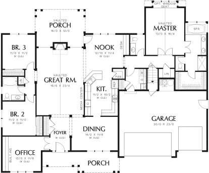 Main Floor for House Plan #2559-00391