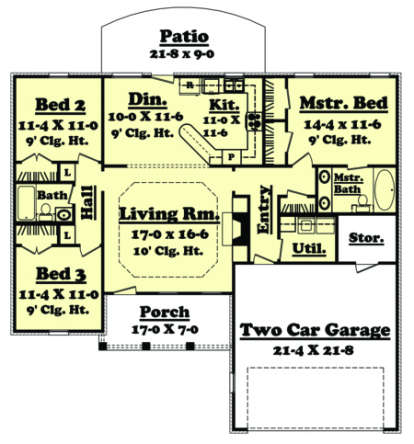 Main Floor for House Plan #041-00006
