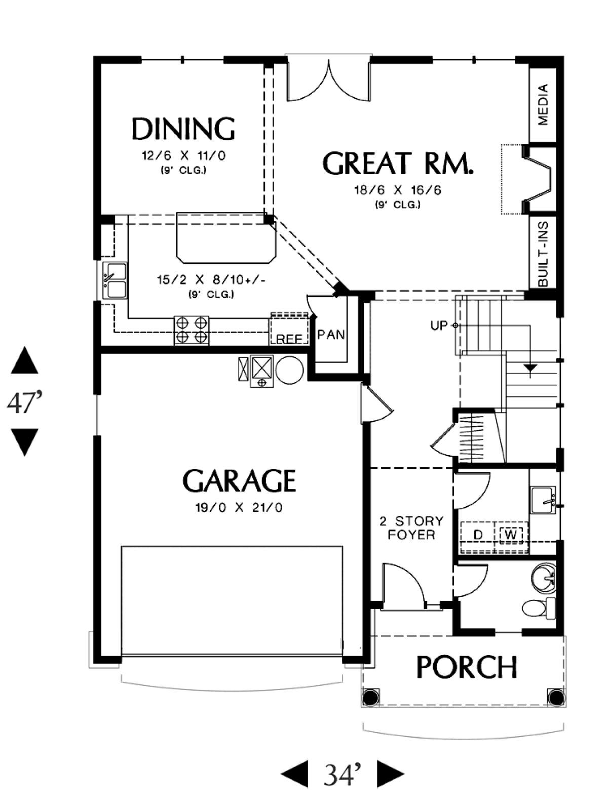 Floorplan 1 for House Plan #2559-00399