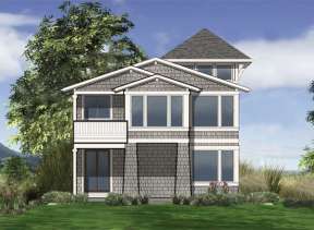 Narrow Lot House Plan #2559-00402 Elevation Photo