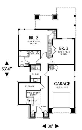 Floorplan 1 for House Plan #2559-00402