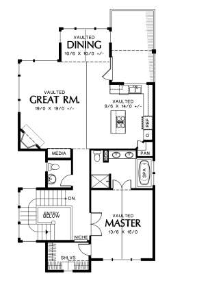 Floorplan 2 for House Plan #2559-00402