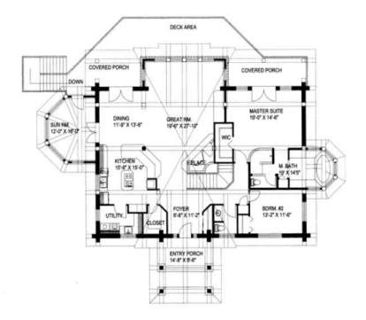 Main Floor for House Plan #039-00005