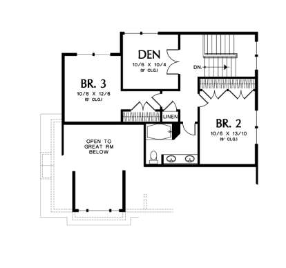 Floorplan 2 for House Plan #2559-00404