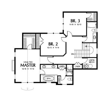Floorplan 2 for House Plan #2559-00407