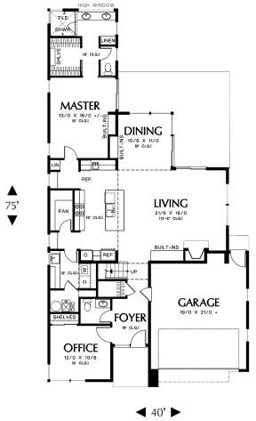 Floorplan 1 for House Plan #2559-00408