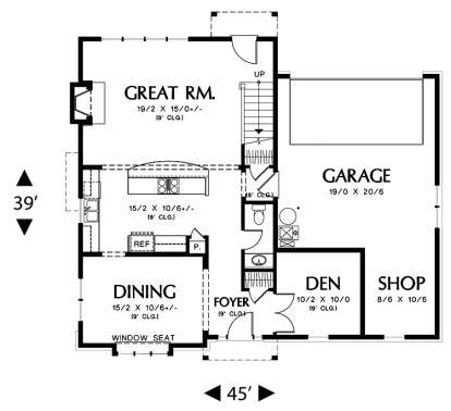 Floorplan 1 for House Plan #2559-00409