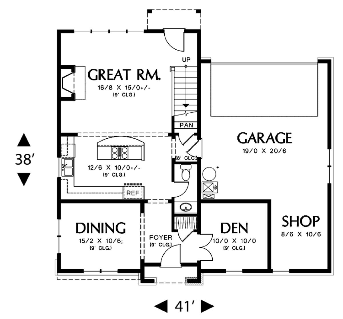 Floorplan 1 for House Plan #2559-00410
