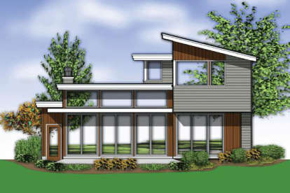 Contemporary House Plan #2559-00412 Elevation Photo