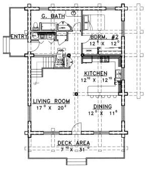 First Floor for House Plan #039-00006