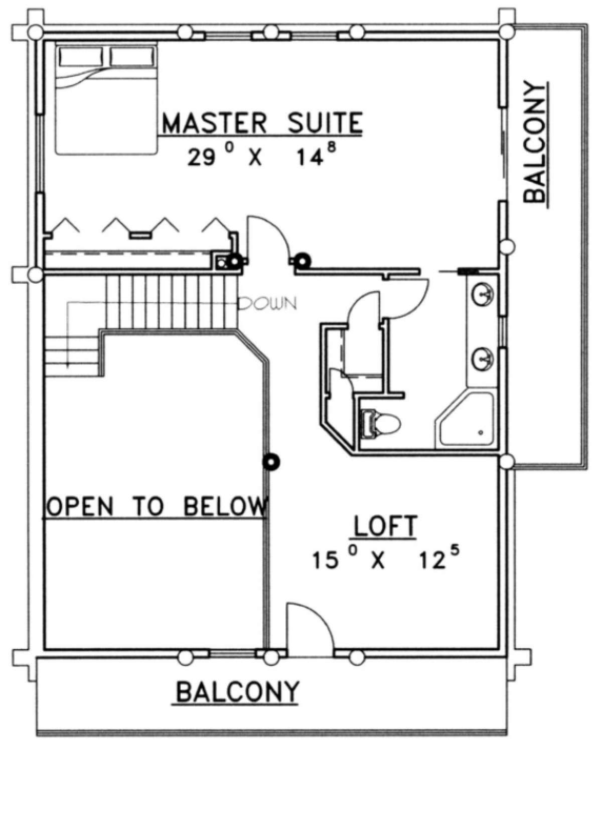 Second Floor for House Plan #039-00006