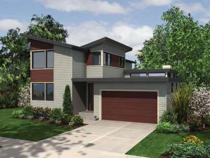 Contemporary House Plan #2559-00413 Elevation Photo