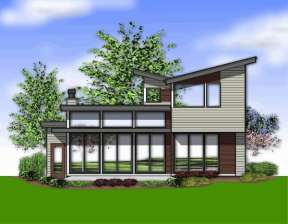 Contemporary House Plan #2559-00413 Elevation Photo