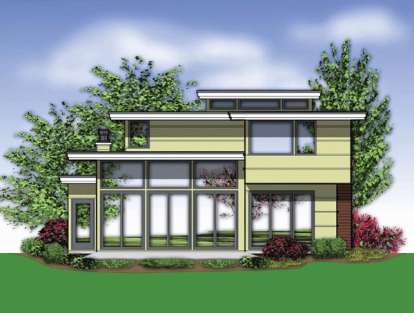 Mid Century Modern House Plan #2559-00415 Elevation Photo