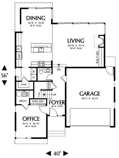 Floorplan 1 for House Plan #2559-00415